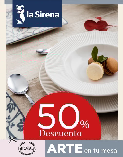 SUPERMERCADOS LA SIRENA. VAJILLA BIDASOA